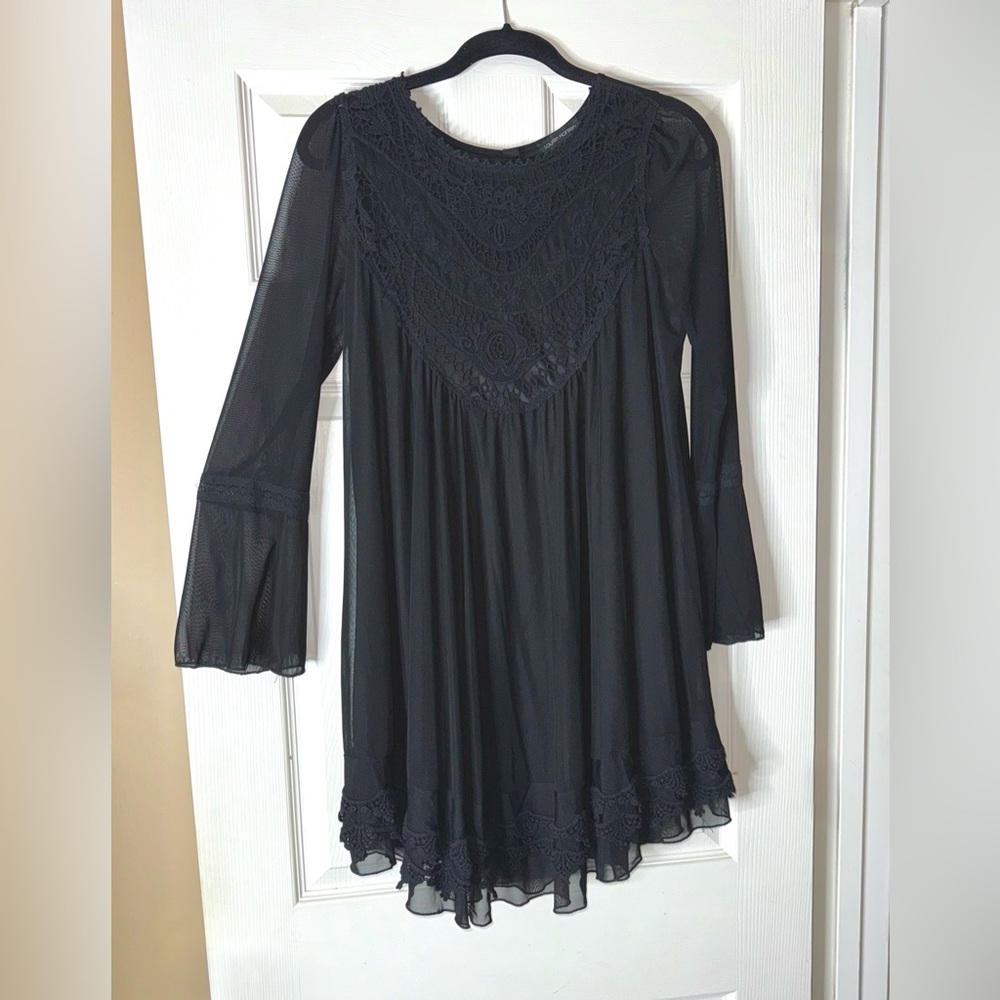 Elegant Lauren Hansen Black Lace Dress